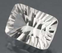 Superb 6.83ct concave cut diamond white Quartz