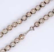 Vintage 925 Sterling Silver Ball Beaded Necklace