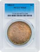 Superb Gem BU 1884O Morgan PCGS MS 65 With Great Toning Throughout!