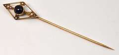 Vintage 14k Cabachon Sapphire Stickpin