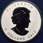 2012 Canadian Maple Leaf Reverse Proof Titanic Privy Mark BU 1 Ounce Silver