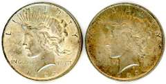Two Different Peace Silver Dollars: 1922 & 1923