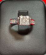 CERTIFIED LADIES 14K WHITE GOLD AND DIAMOND RING
