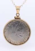 1940 Italian Coin Pendant Necklace