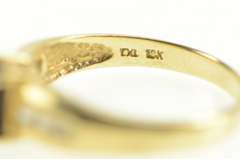 10K Yellow Gold Black Onyx Cubic Zirconia Vintage Statement Ring