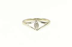 14K White Gold Diamond Solitaire Marquise Promise Engagement Ring