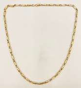 14kt Solid Gold Fancy Link Chain Necklace