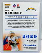 Justin Herbert 2020 Panini Rookie Football Card