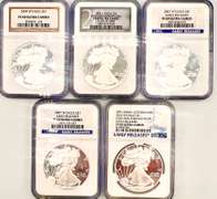 5 certified proof silver dollar, pf69