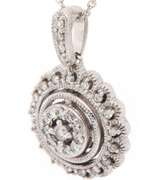 Golesi Oro 0.23ctw Diamond Mandala Pendant Necklace in 18K