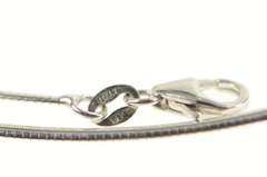 14K White Gold Vintage Pearl CZ Freeform Classic Vintage Necklace