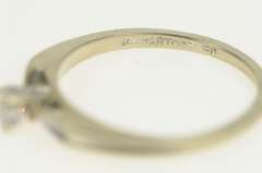 14K White Gold 0.15 Ct Round Brilliant Cut Diamond Solitaire Ring