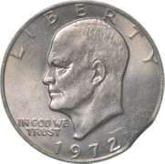 1972 Eisenhower Dollar Clip Error