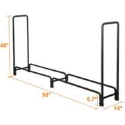8ft Firewood Rack Outdoor Heavy Duty Log Rack Firewood