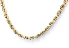 Majestic Yellow Gold Rope Chain Necklace