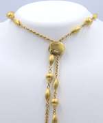 Spectacular 18kt Yellow Gold Vintage Station Chain Belt with Tessels