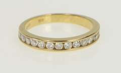 14K Yellow Gold 0.50 Ctw Classic Diamond Wedding Band Ring