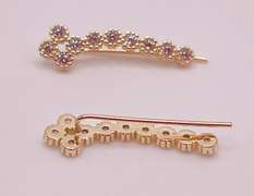 14kt Solid Yellow Gold & Diamond Earrings