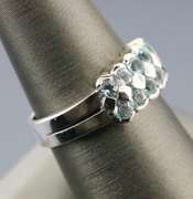 Sparkling Sky Blue Topaz size 8.5 ring