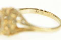 Gold Plated 1940's Sim. Sapphire Domed Halo Cocktail Ring