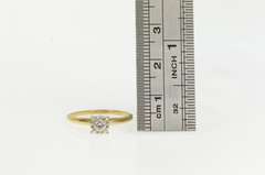14K Yellow Gold 1950's 0.16 Ct Diamond Solitaire Engagement Ring