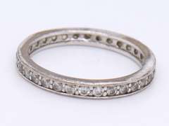 Lot of 3 Vintage 925 Sterling Silver Cubic Zirconia Bands