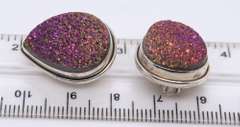 Vintage 925 Sterling Silver India Gemstone Earrings
