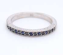 Wht an Amazing Set of 3 Fancy Sapphires Stacking Bands