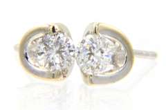 Fantastic 0.40ctw Diamond Solitaire Stud Earrings in 14K