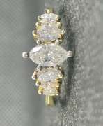 6 SIDE STONE MARQUISE ENGAGEMENT RING IN 14K YELLOW GOLD
