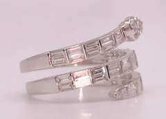 Stunning 18kt Solid White Gold & Diamond Band Ring