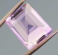 Bright violet 7.49ct emerald cut Amethyst