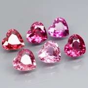 Amazing 4.68ct heart cut violet and pink Garnet set