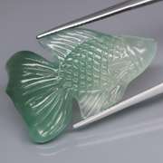 Glistening 16.89ct Chalcedony carving