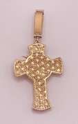 14kt Solid Yellow Gold Cross Pendant