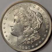 1921 Morgan Silver Dollar BU