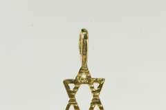 14K Yellow Gold Star of David Jewish Faith Symbol Charm/Pendant