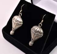 Hot Air Balloon Earrings In Sterling Silver