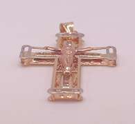 14kt Solid Yellow Gold Cross Pendant