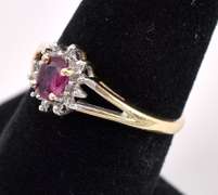 Elegant Ruby Ring In Yellow Gold
