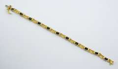 Pretty XOXO Style Bracelet with Black Onyx