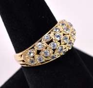 Adorable Blue Topaz Ring in Yellow Gold