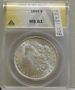 1890 Morgan Dol ANACS MS-61