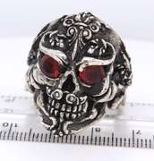 Giani Inspirations Fren Skull Ruby Eye Ring