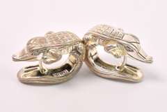 Alligator Hinged Hoop Earrings In Sterling Silver