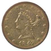 1847 $10 Liberty Head Gold Eagle