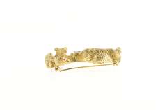 18K Yellow Gold 1960's Diamond Bow Tie Dog Pooch Pet Pin/Brooch
