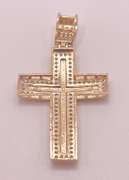14kt Solid Yellow Gold Cross Pendant