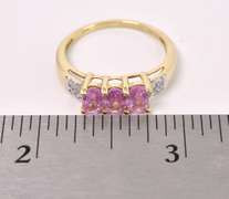 Beautiful Pink Sapphire Ring in 14K Yellow Gold