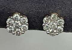 14K YELLOW GOLD DIAMOND STUDS